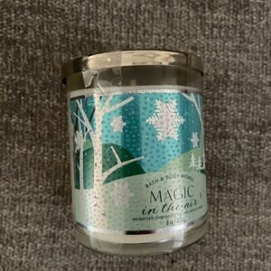 Bath & Body Works Green Candle with White Label